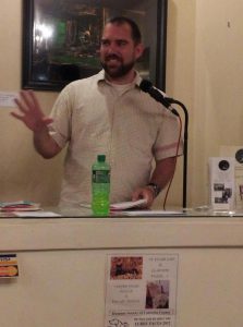 Robert Lee Brewer reading at Poetry Hickory.