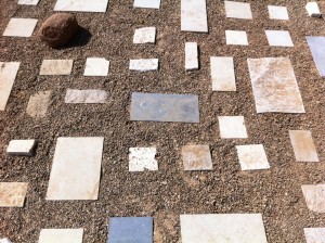 Balancing Stones. Detail. Limestone and Granite. 