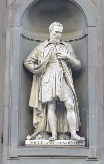 Statue of Michelangelo in Florence, Italy. Public Domain via Wikimedia Commons.