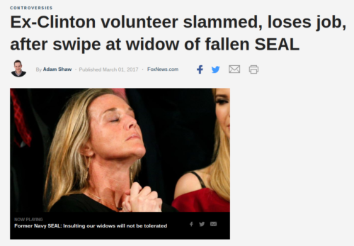 Ex Clinton volunteer slammed loses job after swipe at widow of fallen SEAL Fox News