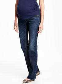 Maternity Full-Panel Boot-Cut Jeans - Dark Wash