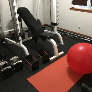 home gym in a spare bedroom