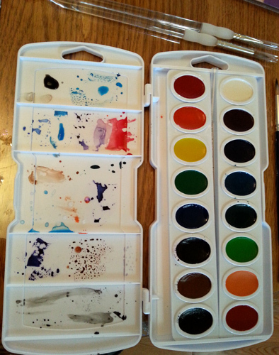 my paint box of watercolors
