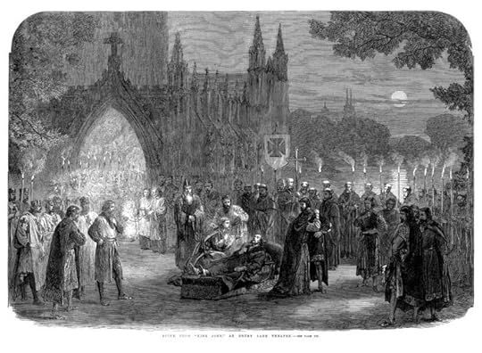 The death of King John, in an 1865 production of the play at the Drury Lane Theatre, London. Image credit: Public domain via Wikimedia Commons