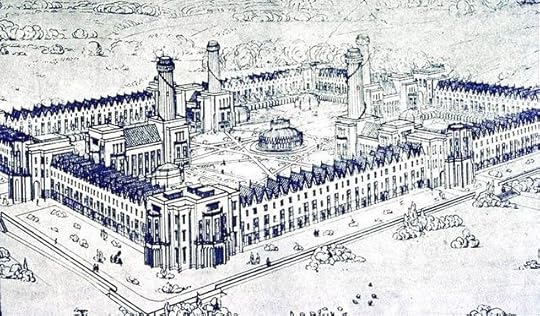 Robert Owen's plans for New Harmony. Public Domain by ArtMechanic via Wikimedia Commons.