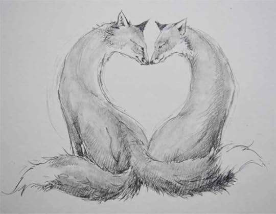 Fox Heart drawing by Jackie Morris