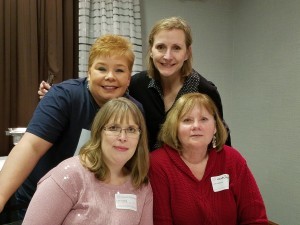 Clockwise from top left: Nicole Leiren, Barb Valentin, Wendy Byrne, and me 