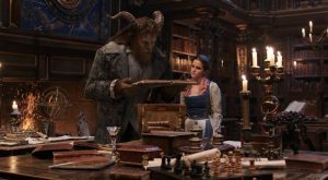 The Beast (Dan Stevens) and Belle (Emma Watson) in the castle library in Disney's BEAUTY AND THE BEAST, a live-action adaptation of the studio's animated classic which is a celebration of one of the most beloved stories ever told.