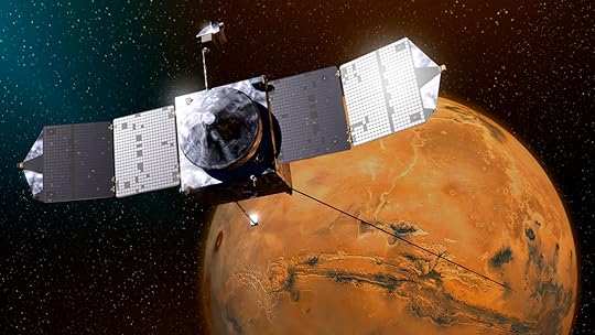 Artists's impression, MAVEN and Mars (NASA/JPL)