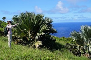 Laura King, conservation biologist, in the field in Mauritius with Wildlife Preservation Canada