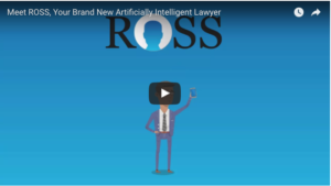 Medium article includes a video about the ROSS Intelligence app