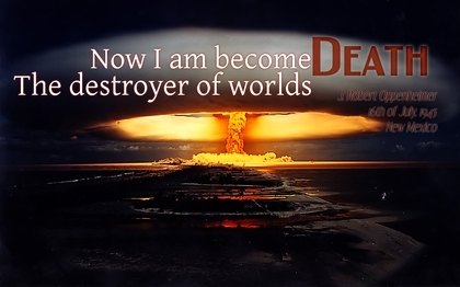 nuclear bombs nuclear explosions j robert oppenheimer bhagavad gita atomic bomb 1920x1200 wallpa Art HD Wallpaper