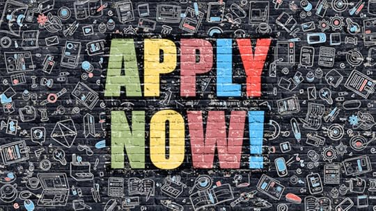 Apply Now on Dark Brick Wall.