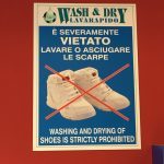 no sneakers sign