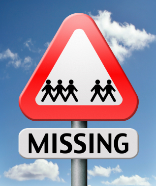 Missing Person Road Sign