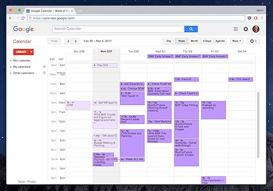 Jason Zook Productivity Calendar