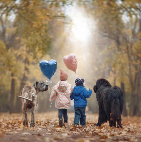 Little Kids and Their Big Dogs 6-- bookspoils