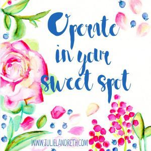 embracing our sweet spot