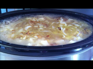 potato soup in the pot