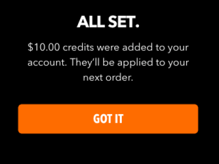 It's easy to load the gift card to your account