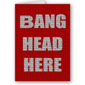 Bang head here