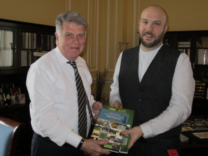 Presenting Archivist of the United States Mr. David Ferriero with a copy of 'The Heritage Centenary Sites of Rebel Co. Cork'