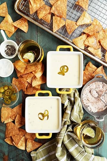 Jalapeno Queso Dip with Spiced Homemade Chips