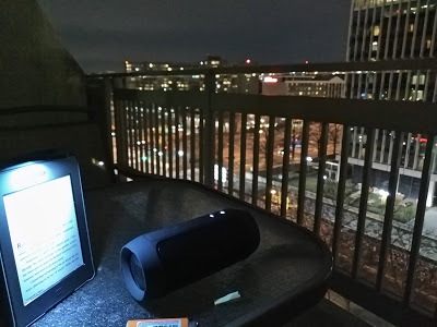 Reading night using Kindle while in suburb of DC