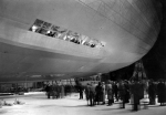 Passengers gathering outside the LZ 129 Hindenburg.