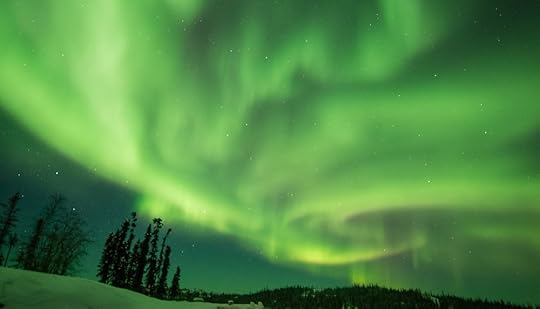 A night of active aurora at Blachford Lake Lodge, near Yellowknife, Canada.