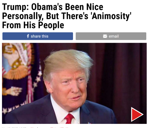 Trump Obama s Been Nice Personally But There s Animosity From His People Fox News Insider