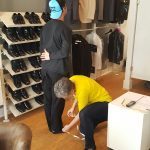 Getting fitted at Charleston Tuxedo