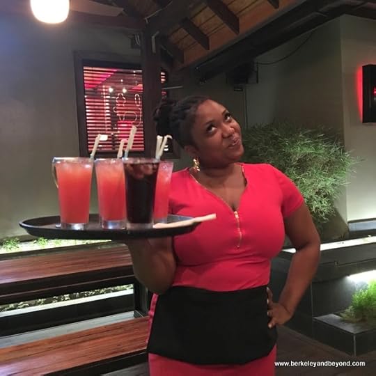 server at HAKKA restaurant in Port of Spain, Trinidad