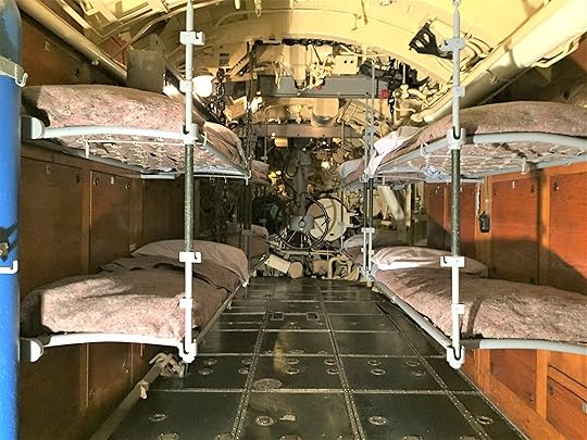 Aft torpedo room in U-505, rudder controls in center of picture, adjusted by Captain Gallery allowing U-505 to be saved, Chicago Museum of Science and Industry (Photo: Sarah Sundin, September 2016).