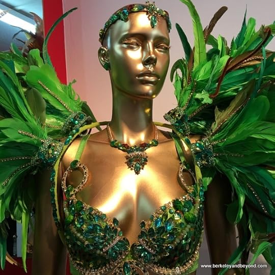 Carnival costume at Ronnie of Ronnie & Coro Mas Camp costumes in Port of Spain, Trinidad