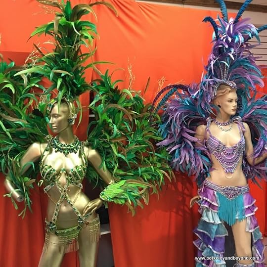Carnival costumes at Ronnie of Ronnie & Coro Mas Camp costumes in Port of Spain, Trinidad