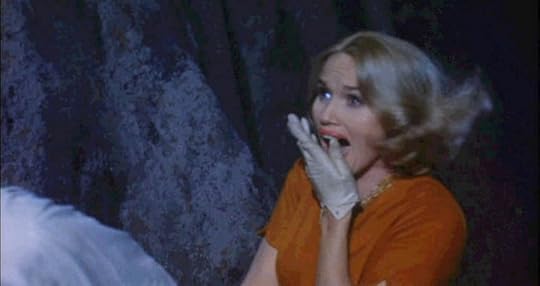 Figure 2: The heroine Eve Kendall cries out when she sees the villainous henchman Leonard in North by Northwest.