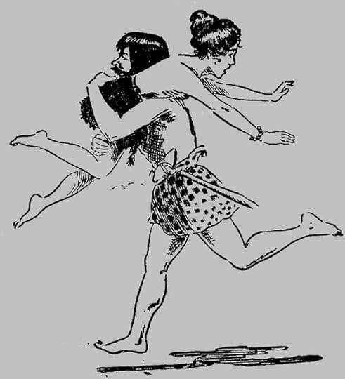 cave man carrying woman over shoulder: 