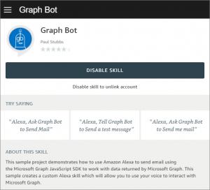 Graph bot skill
