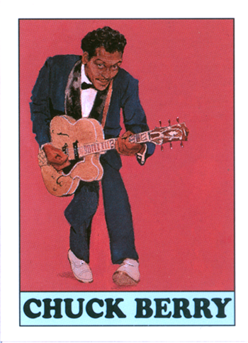 Illustration from Eclipse Comics BLOCKBUSTERS OF RHYTHM & BLUES Trading card set, 1994 