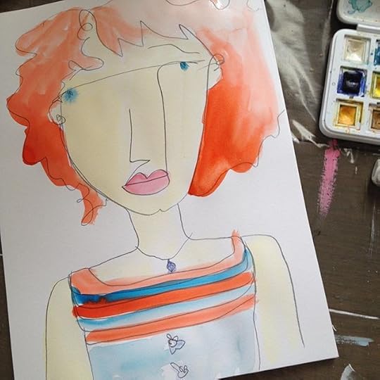 Lady in the making #art #drawing #watercolor #sketch #painting #artoftheday