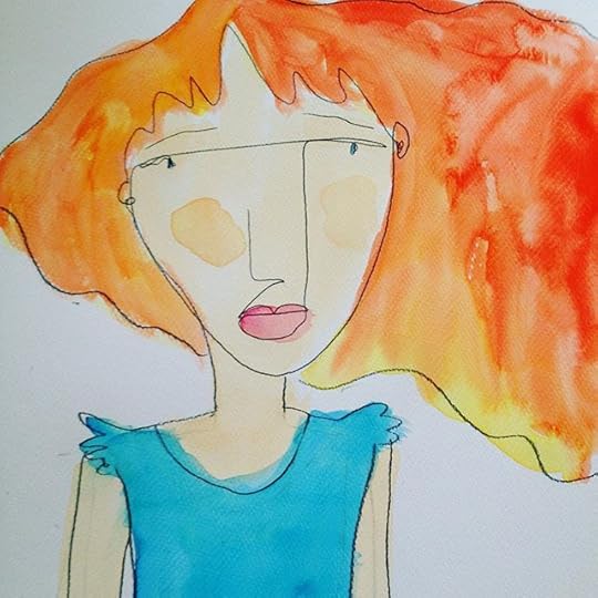 Friday drawing time #watercolor #art #artsy #artist #artwork #artoftheday #artiste #artforsale #pictureoftheday #paint #pencil #color #girl #aquarelle