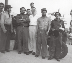 Jack in 1958 with rebels in Havana during the Cuban revolutions.