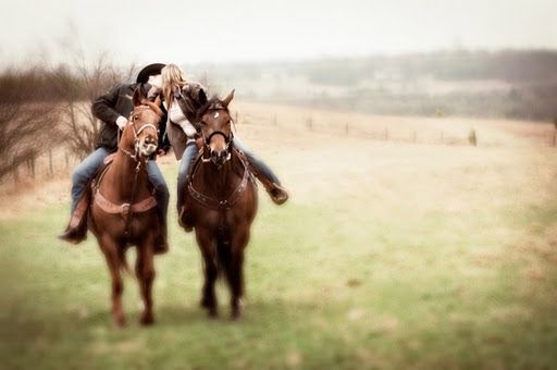 kissing on horse back: 