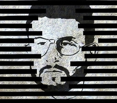 Abu Zubaydah, in an illustration by Jared Rodriguez, used to accompany an article on Truthout.