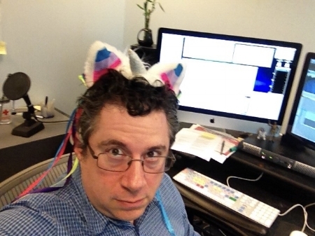 Michael in his bay last Halloween as a unicorn.