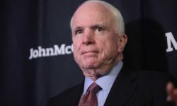 U.S. Senator John McCain speaking with supporters at a campaign rally with fellow U.S. Senators Joni Ernst, Cory Gardner, David Perdue and Dan Sullivan at Team McCain headquarters in Phoenix, Arizona. (Gage Skidmore/CC BY-SA 2.0)
