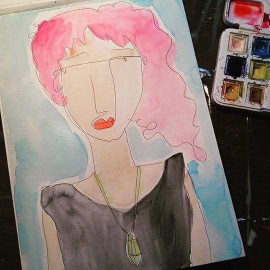 Daily drawing #artoftheday #creativity #artsy #art #watercolor #drawing #aquarelle #colorsplash #pictureoftheday #artwork