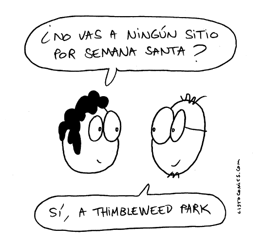 Viñeta de humor gráfico sobre un planazo de Semana Santa.