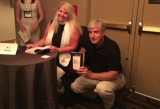 Steve Berry with KJ Howe, celebrating the release of THE FREEDOM BROKER